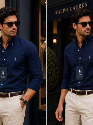 Premium Original Ralph Lauren Blue Shirt - Stylish Shirt for Men