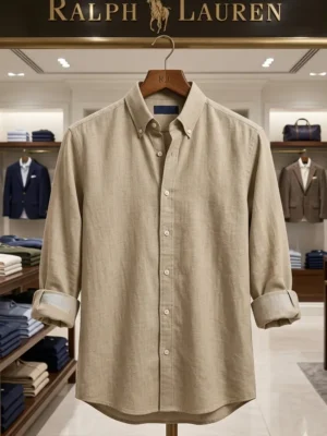 Ralph LaurenRalph Lauren Best Oxford Men’s Premium Beige | Cotton Casual Shirt