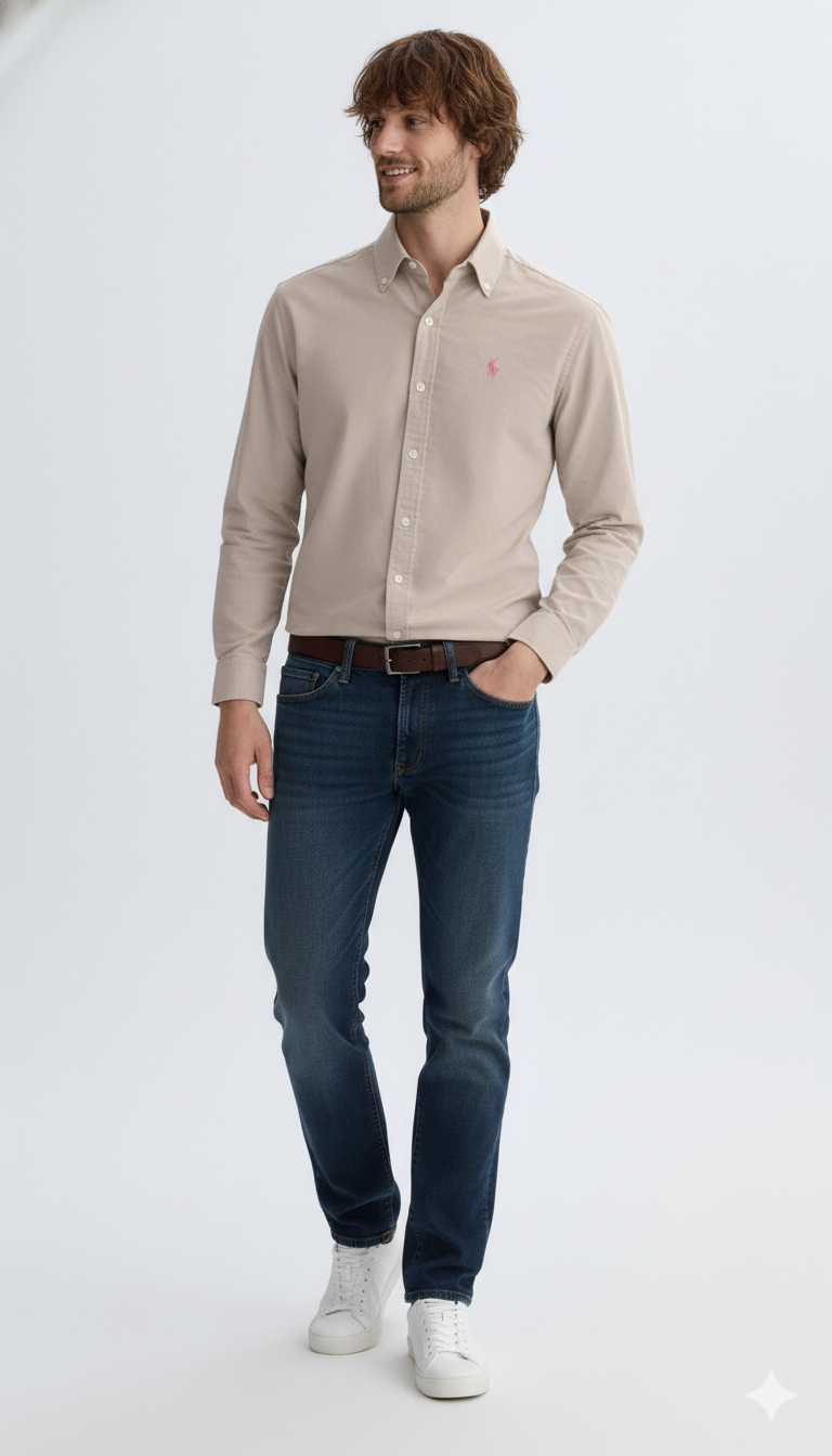 Ralph LaurenPremium Formal Shirt for Men Fit Premium Cotton Button-Down Shirt - Image 3