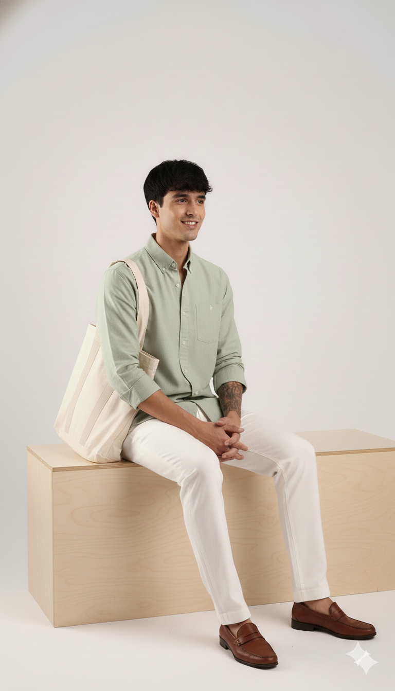 Best Premium Original Ralph Lauren Light Green Shirt - Image 2