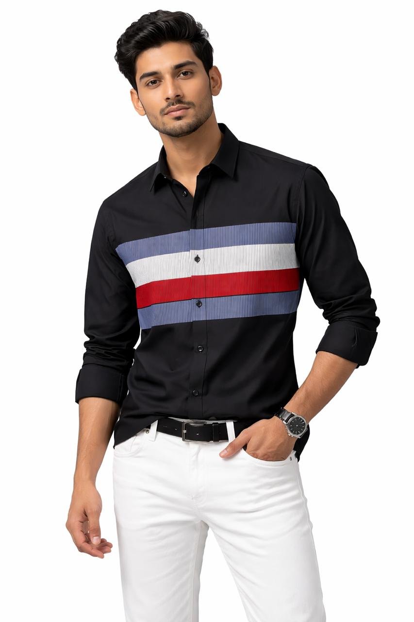 Tommy Hilfiger Men’s Blue Striped Cotton Shirt | Slim Fit | Premium Casual & Formal Wear - Image 3