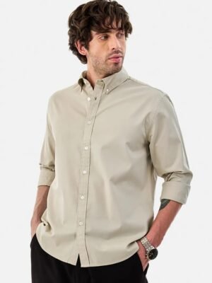 Ralph LaurenBest Oxford Men’s Premium Slim-Fit Formal Shirt – Soft Beige