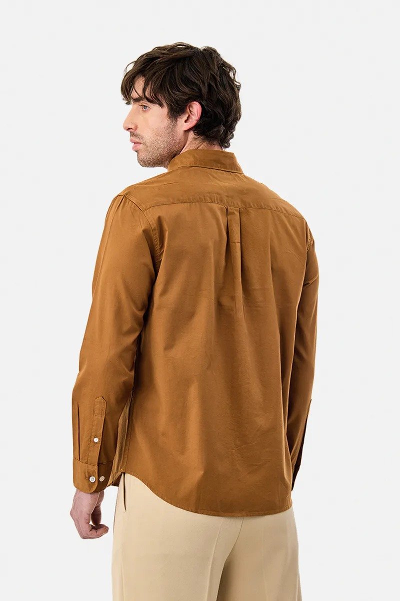 Ralph LaurenOriginal Ralph Lauren Solid Brown Shirt | Cotton Casual Shirt - Image 3